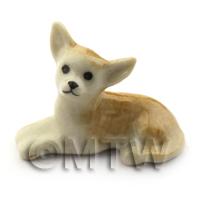 Dolls House Miniature Laying Chihuahua Dog