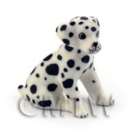 Dolls House Miniature Little Sitting Dalmatian 