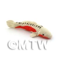 Dolls House Large Koi Carp White,Orange and Black Speckled Top 