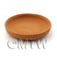 Dolls House Miniature Handmade Oval Terracotta Plate 