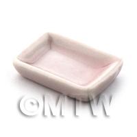 Dolls House Miniature Small Ceramic Rectangle Plate 