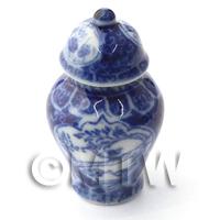 Dolls House Miniature Large Dynasty Vase Blue/White 