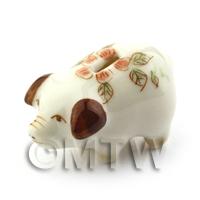 Dolls House Miniature Handmade Brown Piggy Bank 