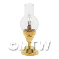 Dolls House Miniature Glass Top Hurricane Desk Lamp
