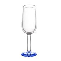 Dolls House Miniature Handmade Narrow Neck Blue Based Wine Glass 