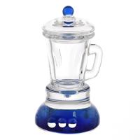 Dolls House Miniature Handmade Blue Glass 3 Piece Blender  