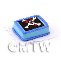 Dolls House Miniature Pirate Themed Birthday Cake