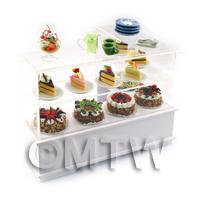 Dolls House Miniature Filled Right Hand Cake Counter