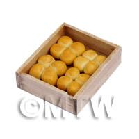 Dolls House Miniature Bread Rolls In A Bakers Tray