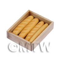 Dolls House Miniature Baguettes In A BakersTray
