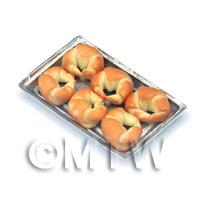 Dolls House Miniature Croissants On A Tray