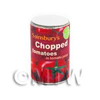 Dolls House Miniature Can of Chopped Tomatoes