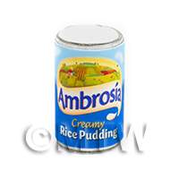 Dolls House Miniature Can of Ambrosia Rice Pudding