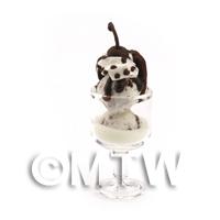  Dolls House Miniature Vanilla Ice Cream Sundae In a Glass