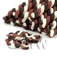 Triple Chocolate Twist Nail Art Cane (09NC11)