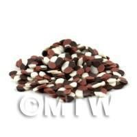 50 Triple Chocolate Twist Nail Art Cane Slices (09NS11)