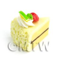 Dolls House Miniature Lime Iced Hand Made Individual Cake Slice 