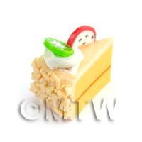 Miniature Creamy Peach Iced Hand Made Individual Cake Slice