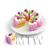 Miniature Whole Sliced Purple Rose Cake