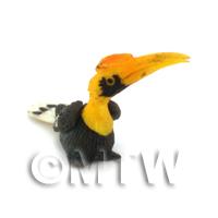 Handmade Dolls House Miniature Yellow Necked Baby Hornbill 