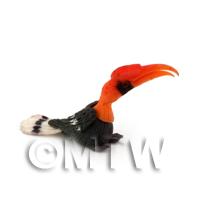 Handmade Dolls House Miniature Orange Necked Baby Hornbill 