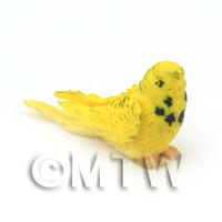 Dolls House Miniature Yellow And Grey Budgie