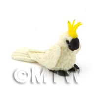 1/12th scale - Handmade Dolls House Miniature White Baby Cockatoo