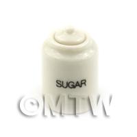 Very Fine Dolls House Miniature White Ceramic Sugar Jar