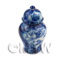 Dolls House Miniature Handmade Dynasty Vase With Removable Lid