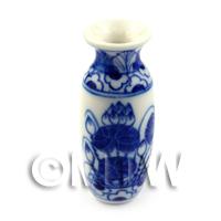 Dolls House Miniature Oval Narrow Neck Hand Painted Vase 