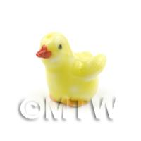 Dolls House mIniature Ceramic Yellow Chick Pose 1 Of 4