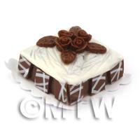 Dolls House Miniature Square Chocolate Orange Cake