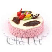 Miniature Round Cake Topped with Pink Sprinkles
