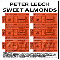 Dolls House Miniature Packaging Sheet of 6 Peter Leech Sweet Almond Boxes