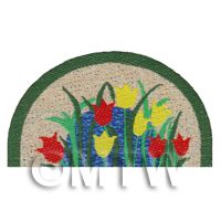 Dolls House 62mm Tulip Half Moon Welcome Mat (WM12)