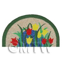 Dolls House 62mm Tulip Half Moon Welcome Mat (WM12)