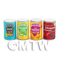 Dolls House Miniature Set of 4 Food Cans