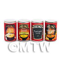 Dolls House Miniature Set of 4 food cans