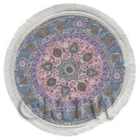 Dolls House Large 17th Century Round Carpet / Rug (17LRD03)