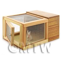 Dolls House Miniature Wooden Rabbit Hutch 