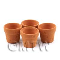 4 Very Fine Dolls House Miniature Garden Terracotta Flower Pots