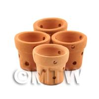 4 Very Fine Dolls House  Miniature Garden Terracotta Flower Pots