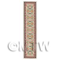 Dolls House Miniature 24cm Cream And Brown Pattern Hall Runner (HR11)