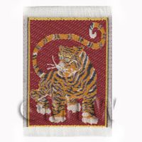 Dolls House Miniature Tiny Woven Tiger Tapestry (TAPmini01)