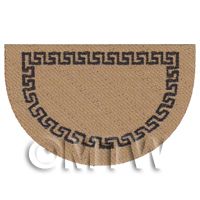 Dolls House 62mm Bordered Half Moon Welcome Mat (WM13)