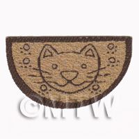 Dolls House 43mm Half Moon Cat Welcome Mat (WM17)