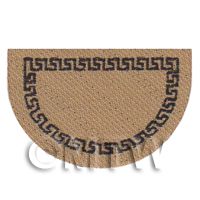 Dolls House Modern 43mm Bordered Half Moon Welcome Mat (WM18)