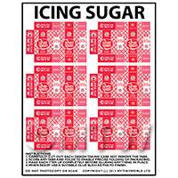Dolls House Miniature Packaging Sheet Of 6 Silver Spoon Icing Sugar Boxes