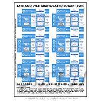 Dolls House Miniature Packaging Sheet Of 6 Tate and Lyle Granulated Sugar