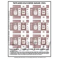 Dolls House Miniature Packaging Sheet Of 6 Tate and Lyle Coffee Sugar Boxes